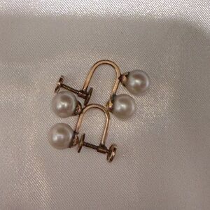 12kt Vintage Pearl Clip-On Earrings